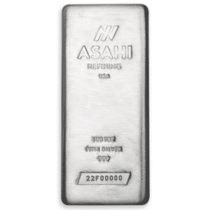 100 oz Asahi Silver bar 1