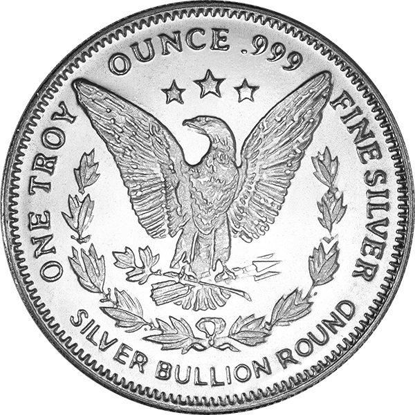 thumbnail image 2 of Lot Of 5 – Private Mint Morgan Dollar Tribute .999 Fine Silver Rounds – 1 Oz Each 2 of 5