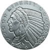 Incuse Indian 1 oz Silver Round