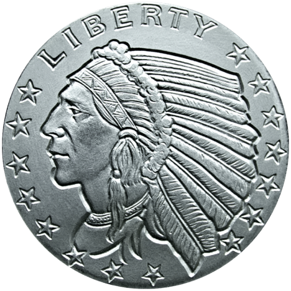 Incuse Indian 1 oz Silver Round