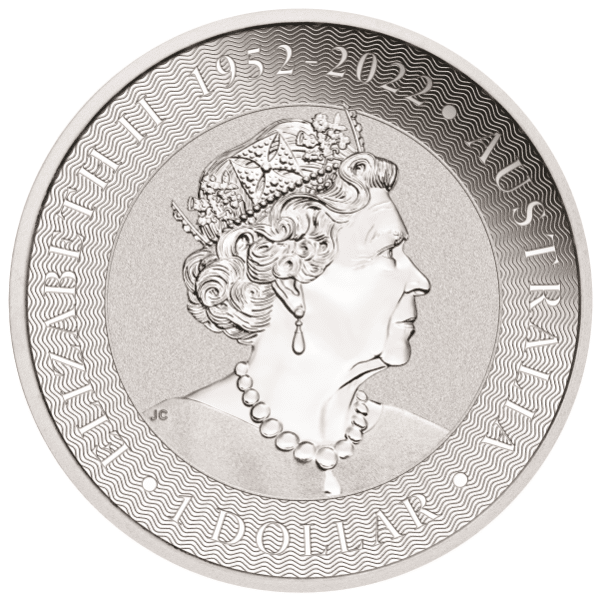 Kangaroo 1oz silver coin .9999 reverse