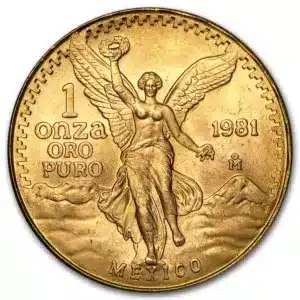 1981 1oz Gold Mexican Libertad Obverse