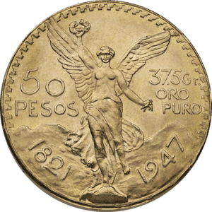 Gold Mexico 50 Peso Obverse