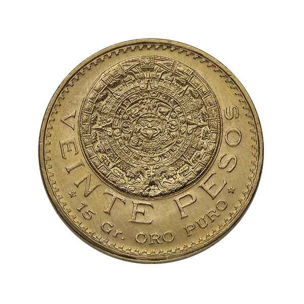 Mexico Gold 20 Peso Obverse