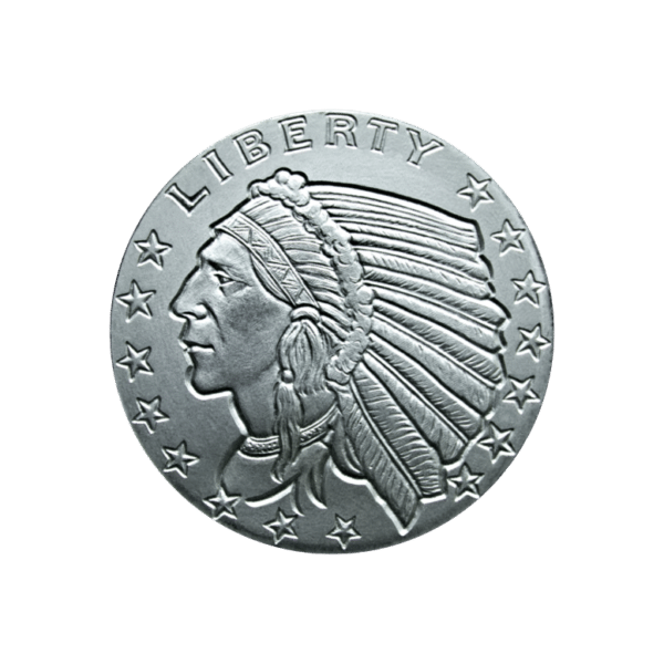 1/2 oz Incuse Indian Silver Round