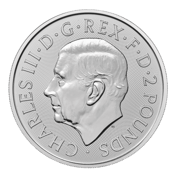 2024 1 oz Silver Britannia Coin .999 Fine Silver Reverse