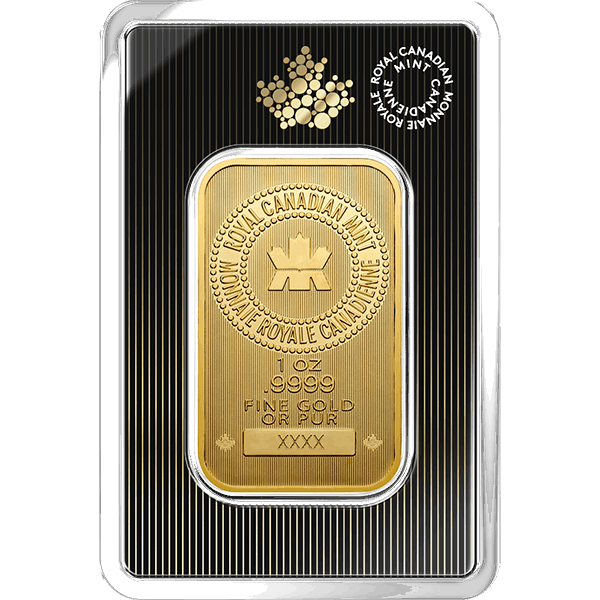1 oz Gold Bar RCM Royal Canadian Mint in Assay