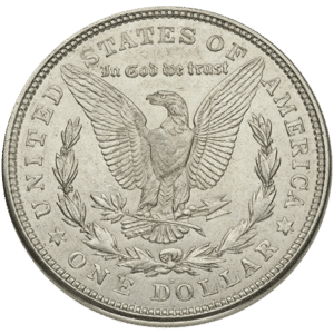 1921 Morgan Silver Dollar AU Reverse