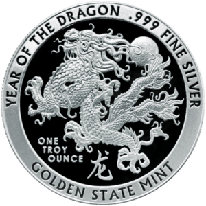 GSM Year of the Dragon Silver Round obverse