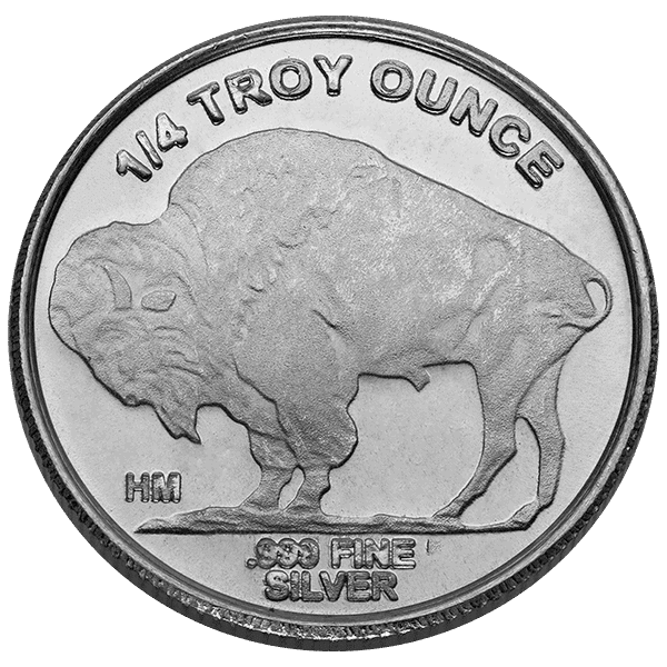 Buffalo 14 oz Silver Round Reverse