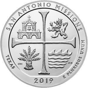 2019 5 oz Silver ATB San Antonio Mission