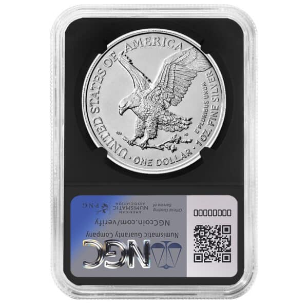 2024 American Silver Eagle NGC MS70 FDI Eagle Label Reverse