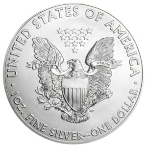 2002 American Silver Eagle Coin BU Reverse