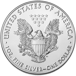 2005 American Silver Eagle Coin BU Reverse