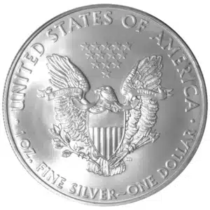 2008 American Silver Eagle Coin BU Reverse