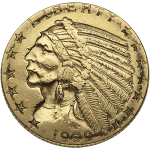 $5 Indian Head Gold Coin (Cleaned, Jewelry Grade)