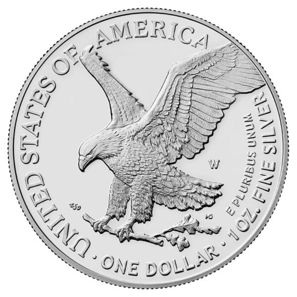 2024 W Proof 1 oz American Silver Eagle with Box OGP COA Reverse