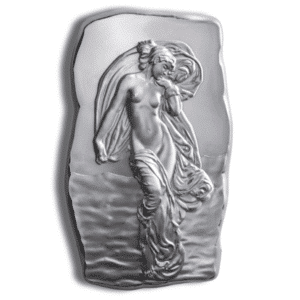 1 Kilo Silver Bar - Sculpture - Woman with Flowing Gown
