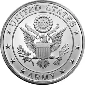 1 oz "Because of The Brave" Army Silver Round
