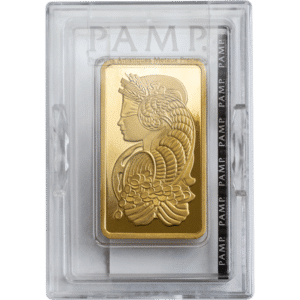 5 oz Pamp Gold Bar Fortuna Veriscan