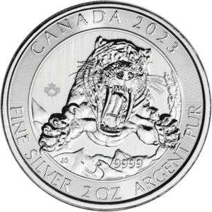 2024 2 oz Canadian Sabre Tooth Tiger Silver Coin