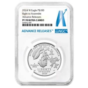 2024 (W) $100 Platinum American Eagle "Right to Assemble" NGC PF70 Advance Release