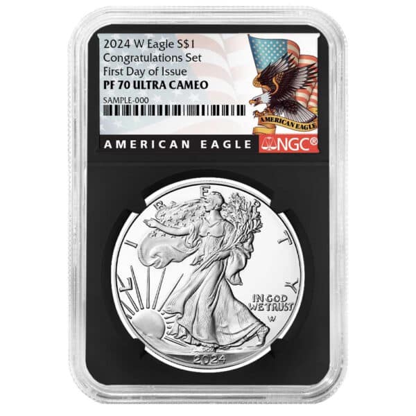 2024-W Proof American Silver Eagle Congratulations NGC PF70 Ultra Cameo First Day Issue