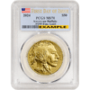 2024 1 oz Gold Buffalo MS70 PCGS First Day of Issue Flag Label