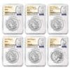 2021 Morgan and Peace Dollar Set 6 Coins NGC MS70 100th Anniversary 1