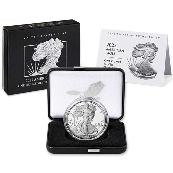 2025 W Proof 1 oz American Silver Eagle with Box OGP COA