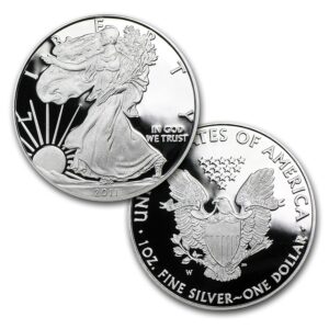 2011 5 Coin American Silver Eagle Set 25th Anniversary set 3