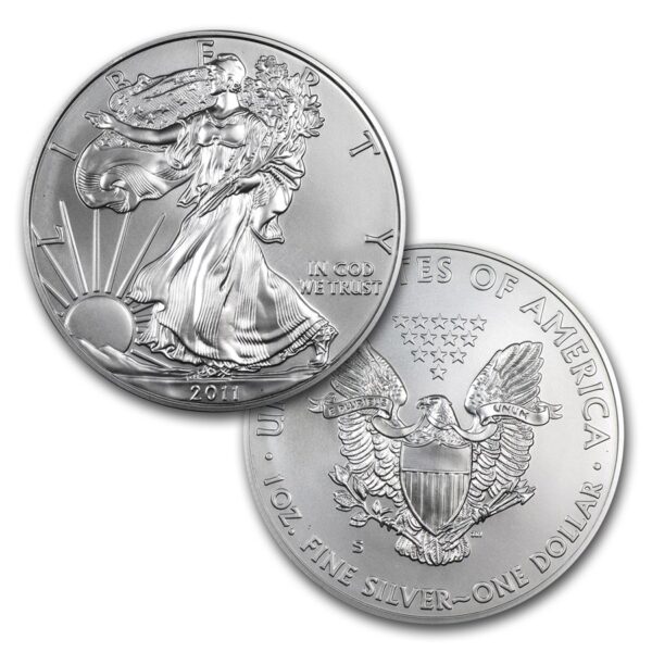 2011 5 Coin American Silver Eagle Set 25th Anniversary set 4