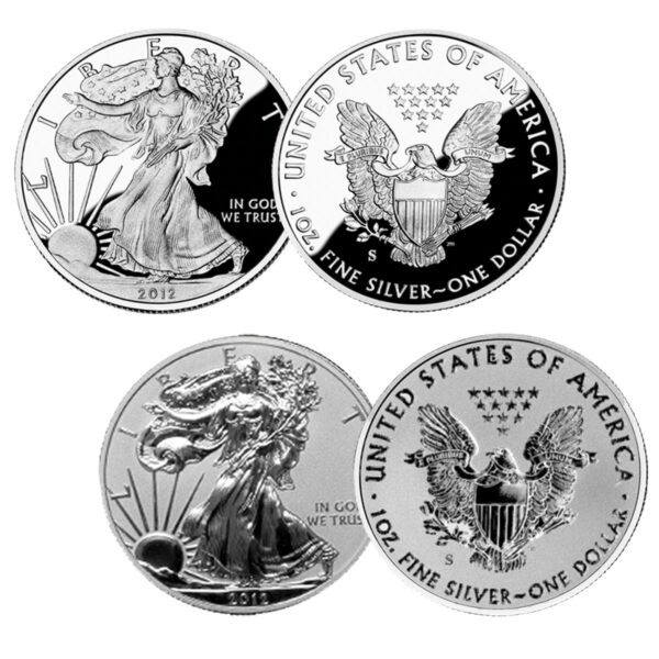 2012S 2 Coin Silver Eagle 75th Anniversary San Francisco Set w Box COA 2