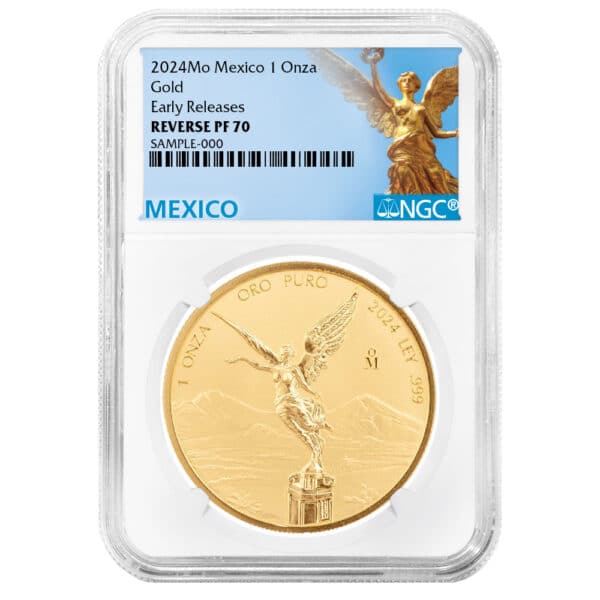 2024 1 oz Reverse Proof Mexican Gold Libertad PF70 NGC Early Release
