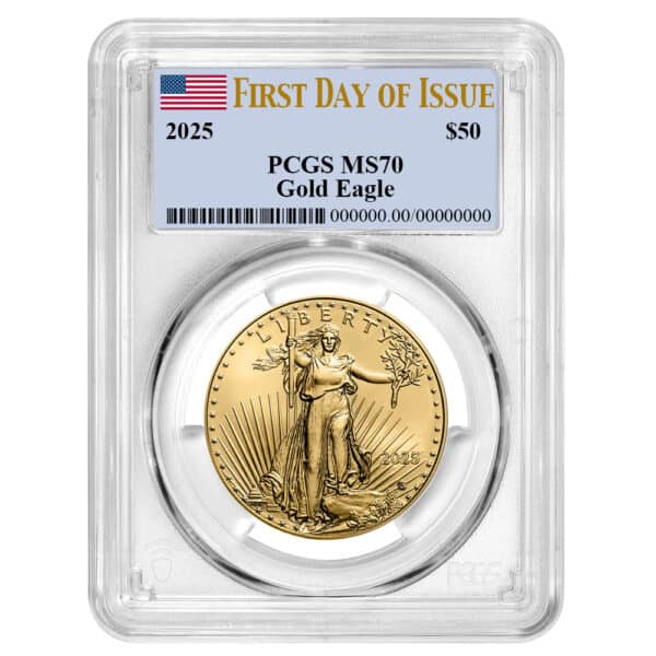 2025 1 oz American Gold Eagle PCGS MS70 First Day Issue