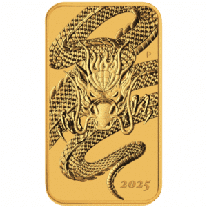 2025 1 oz Gold Perth Mint Dragon Rectangular Coin