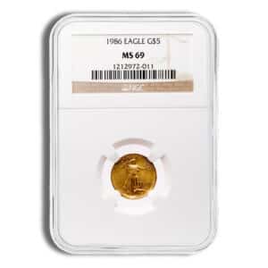 1986 1/10 oz Gold Eagle NGC MS69