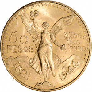 1944 Mexico 50 Peso Gold Coin (Centenario)