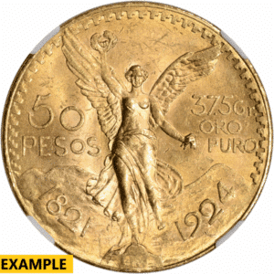 1924 Mexico 50 Peso Gold Coin (Centenario)