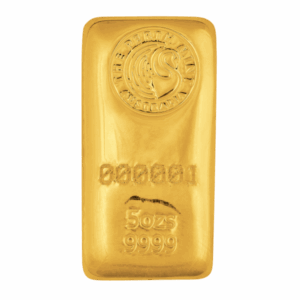5 oz Perth Mint Gold Bar Cast – .9999 Fine Gold