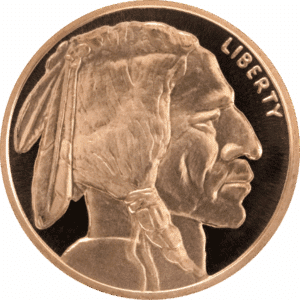 1 OZ COPPER ROUND BUFFALO