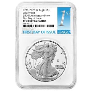2026-W Silver American Eagle Proof PF70 FDI NGC 1st Label