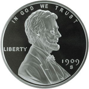 5 oz Lincoln Wheat Cent Silver Round