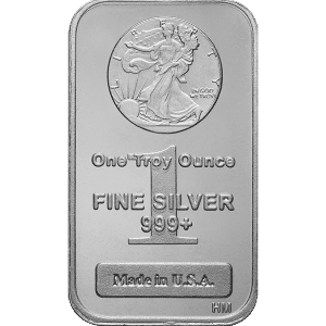 1 oz Silver Bar Walking Liberty Design (.999 Fine Silver)