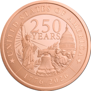 1 oz Copper Round – 250th Anniversary | Golden State Mint
