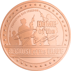 1 oz Copper Round – Home of the Free