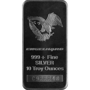 10 oz Engelhard Silver Bar .999 Fine Silver