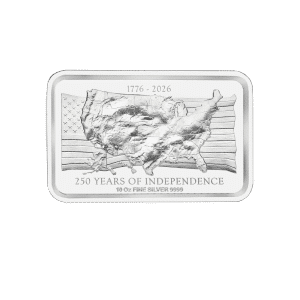 10 oz U.S. Independence High Relief Silver Bar