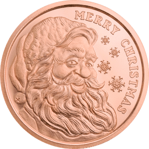 1 oz Santa Copper Round