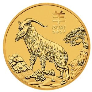 2027 1/10 oz Australia Gold Lunar Goat BU - Series III